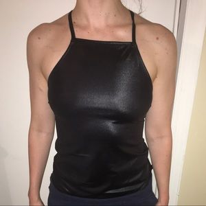 SPLITS59 High neck crisscross tank